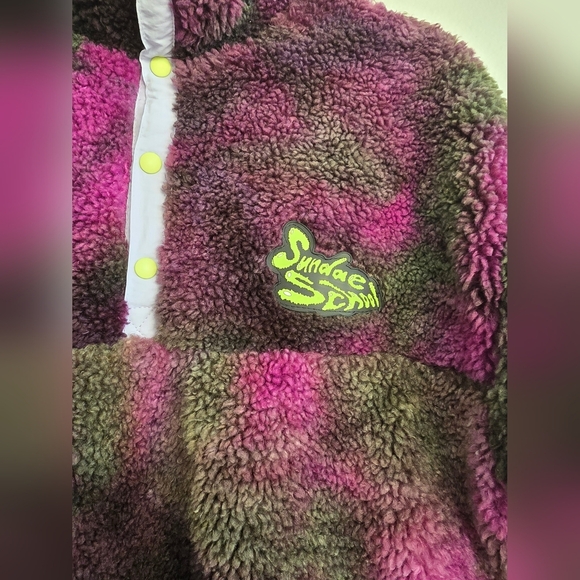 Sundae School Purple and Green Fleece Jacket - Picture 2 of 11